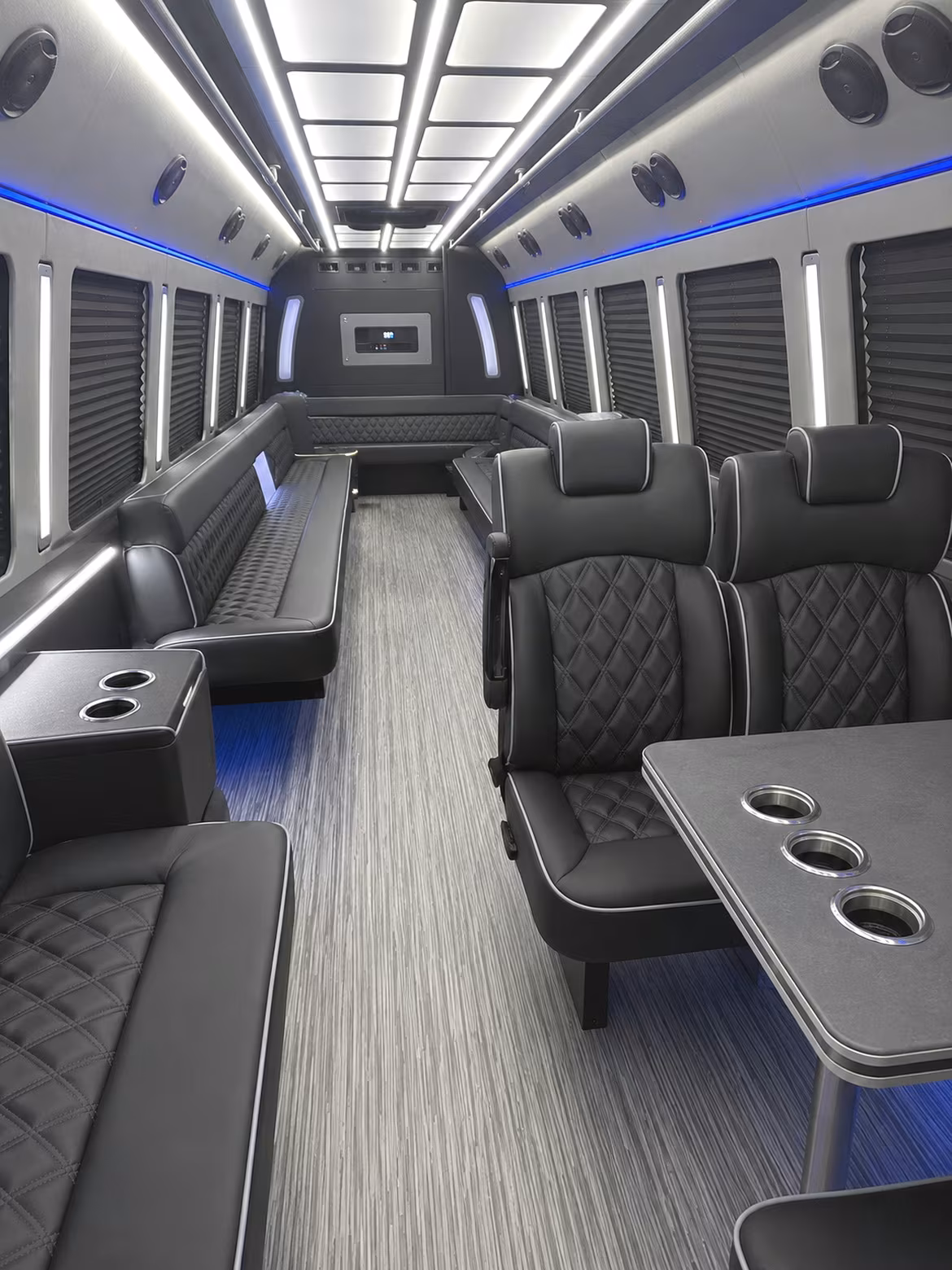 north charleston 25 passenger party bus inside