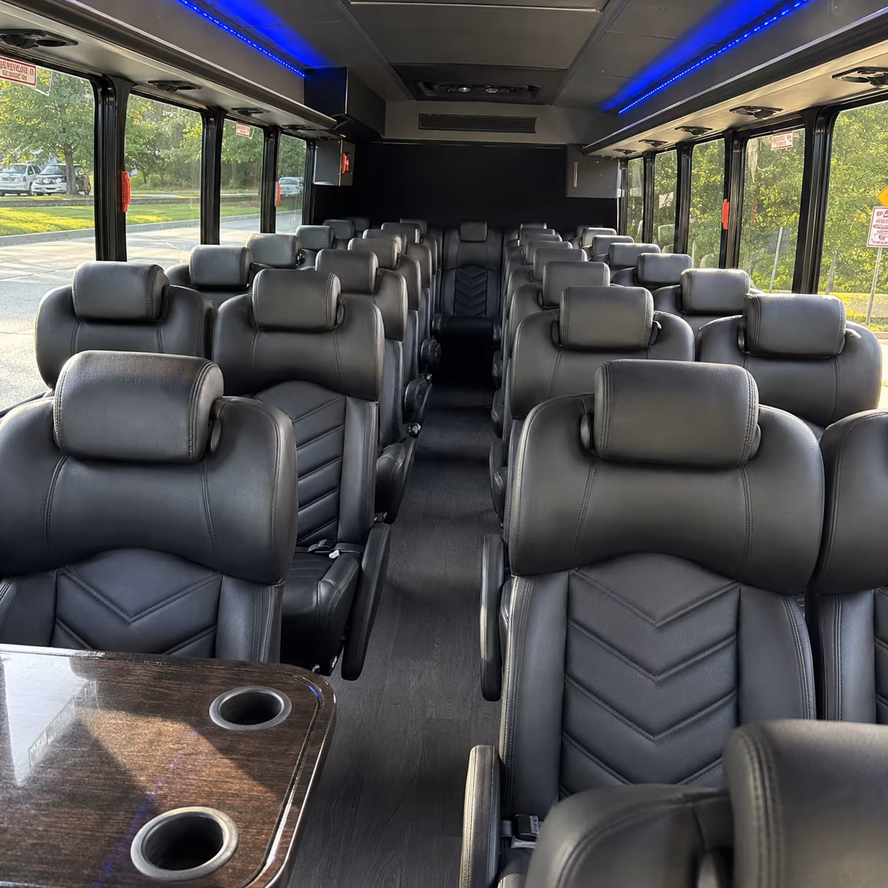 north charleston 28 passenger minibus inside