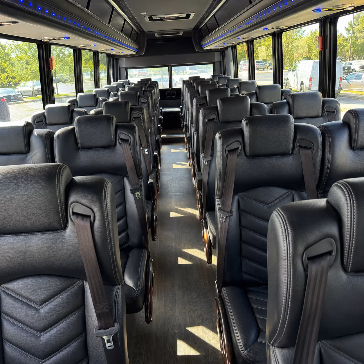 north charleston 28 passenger minibus interior