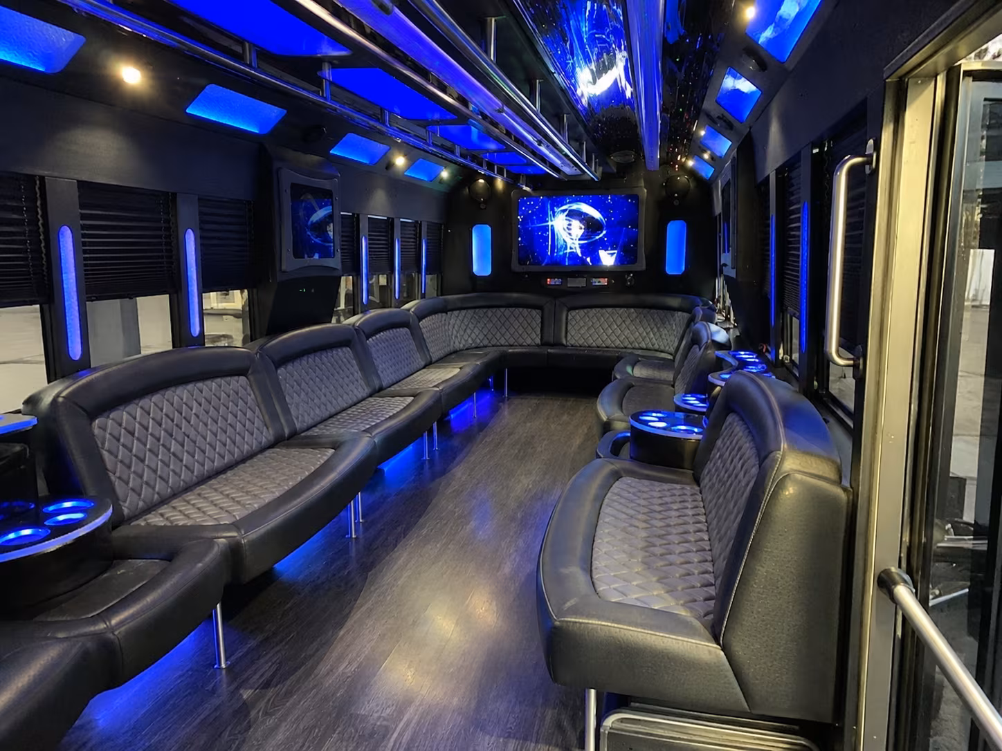 north charleston 28 passenger party bus interior