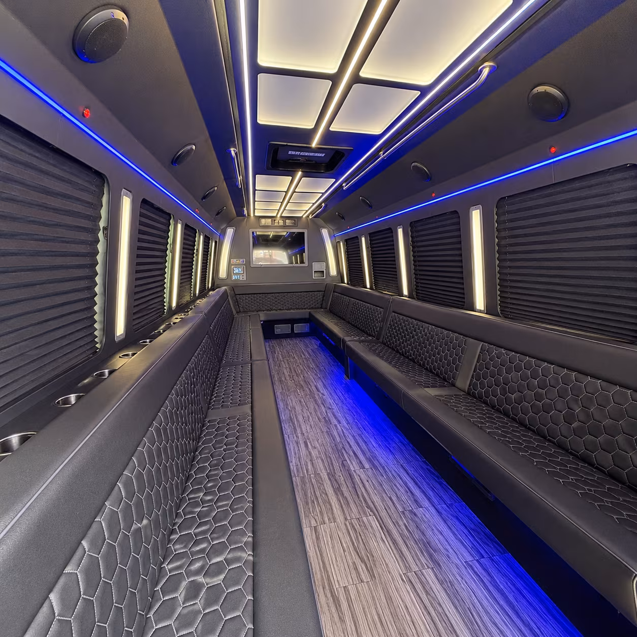 north charleston 30 passenger party bus interior