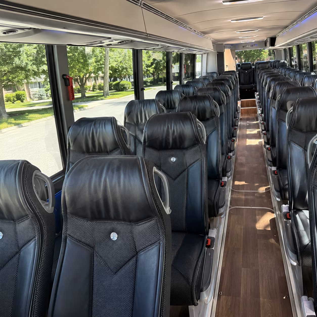 north charleston 40 passenger charter bus inside