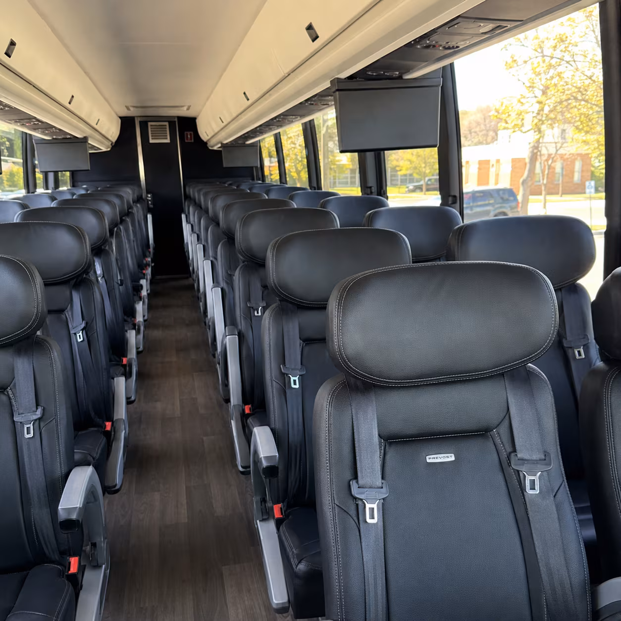 north charleston 45 passenger charter bus inside