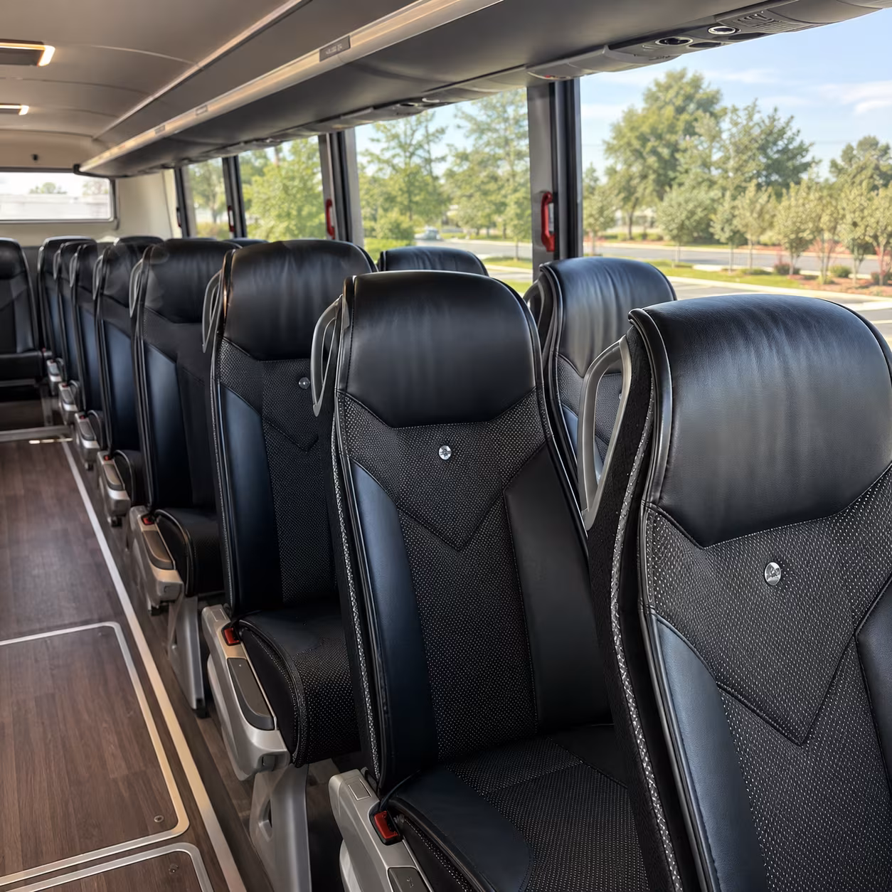 north charleston 45 passenger charter bus interior