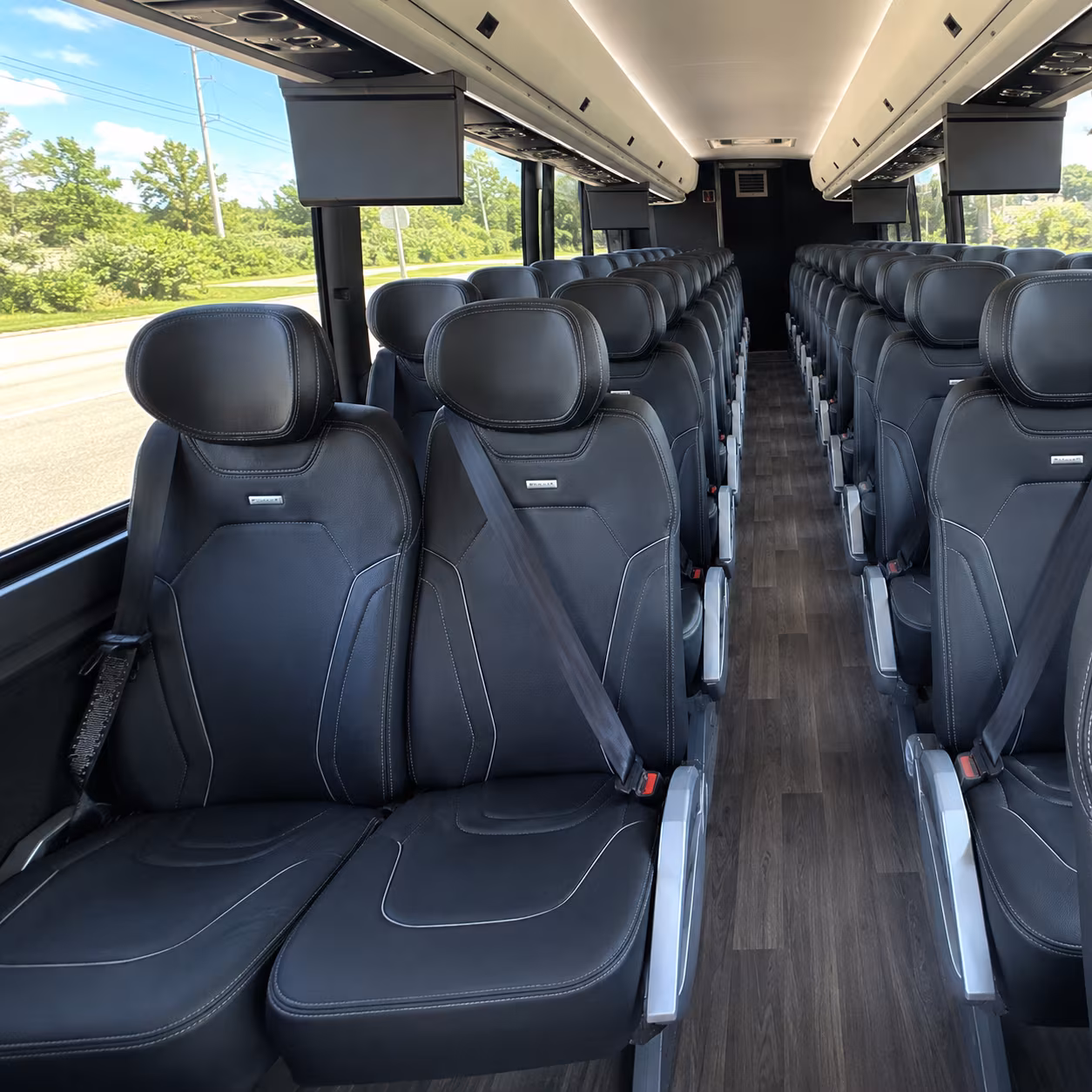 north charleston 47 passenger charter bus inside