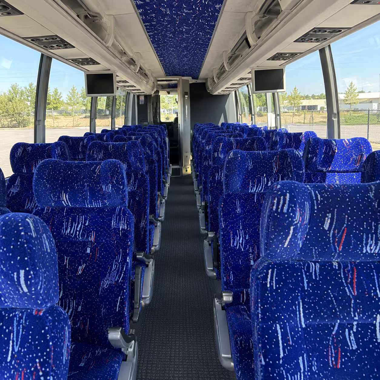 north charleston 54 passenger charter bus interior