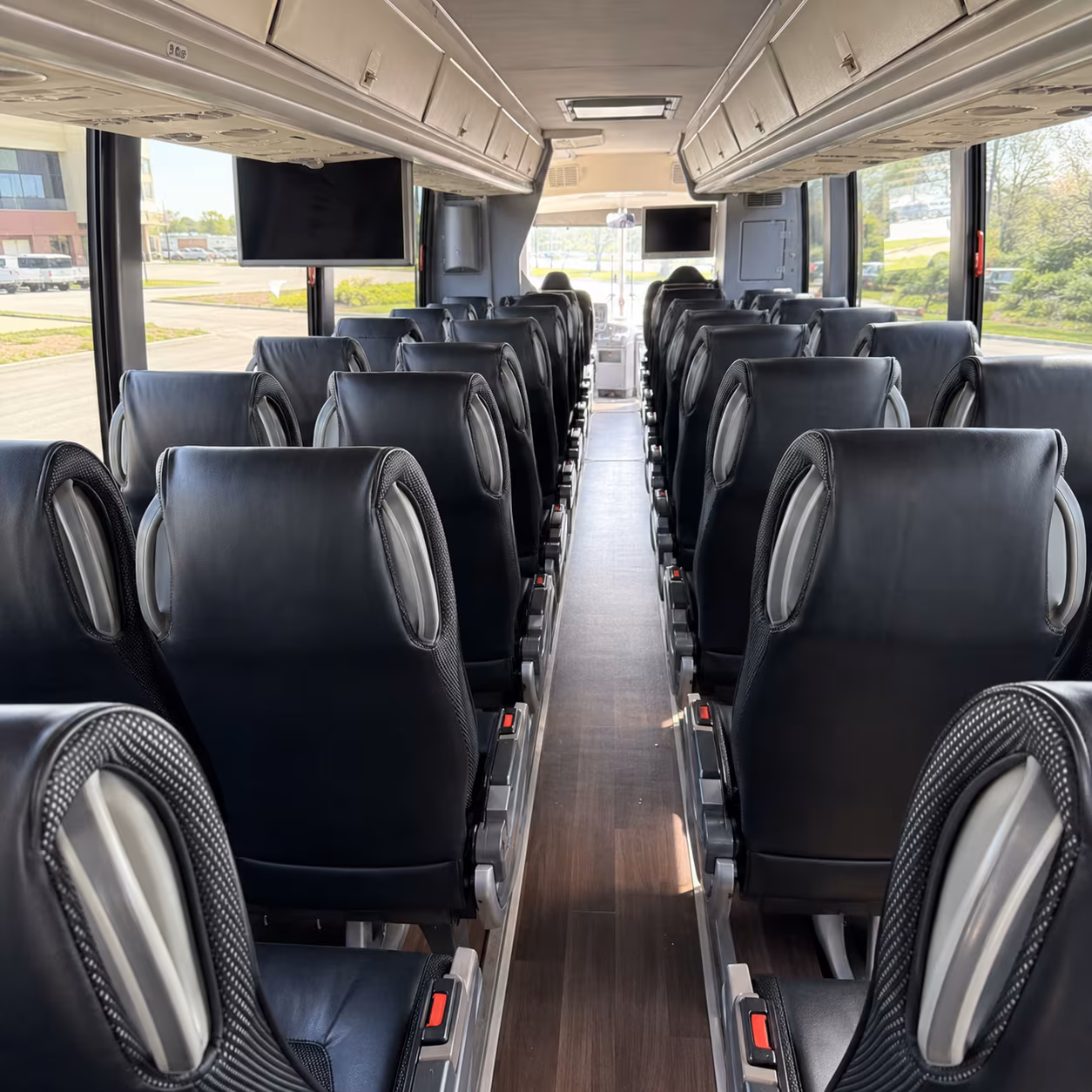 north charleston 56 passenger charter bus inside