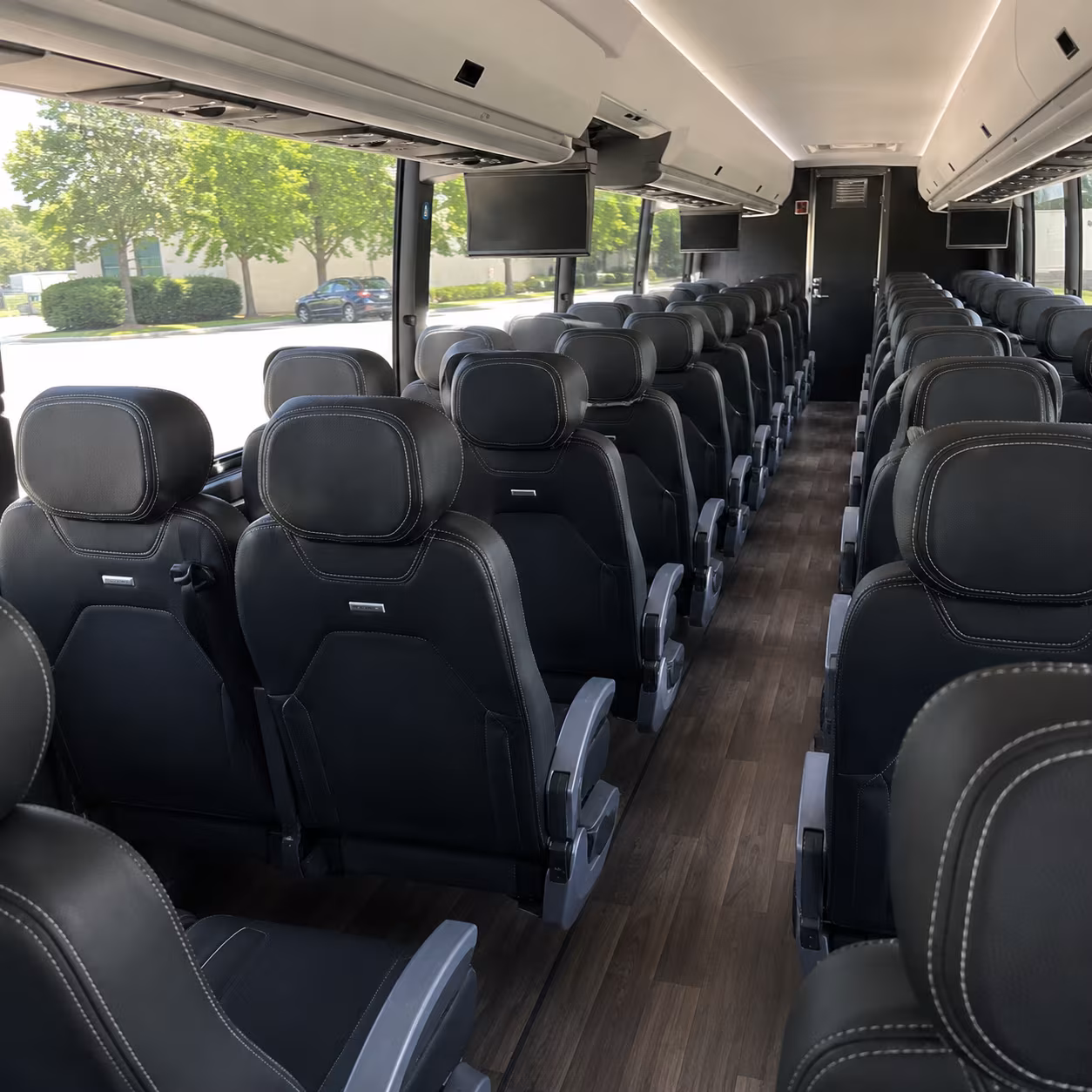 north charleston 56 passenger charter bus interior