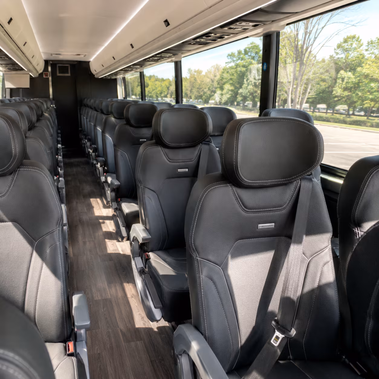 north charleston charter bus interior
